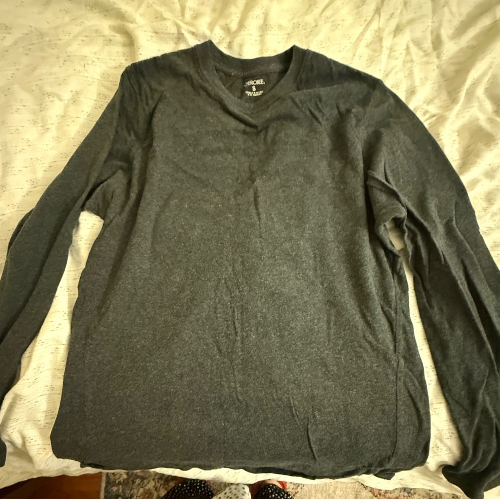 Cherokee Men's Long Sleeve Crewneck Shirt - olive green